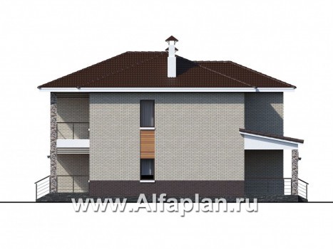 «Формула успеха» - проект двухэтажного дома из газобетона, в скандинавском стиле, удобный план дома - превью фасада дома