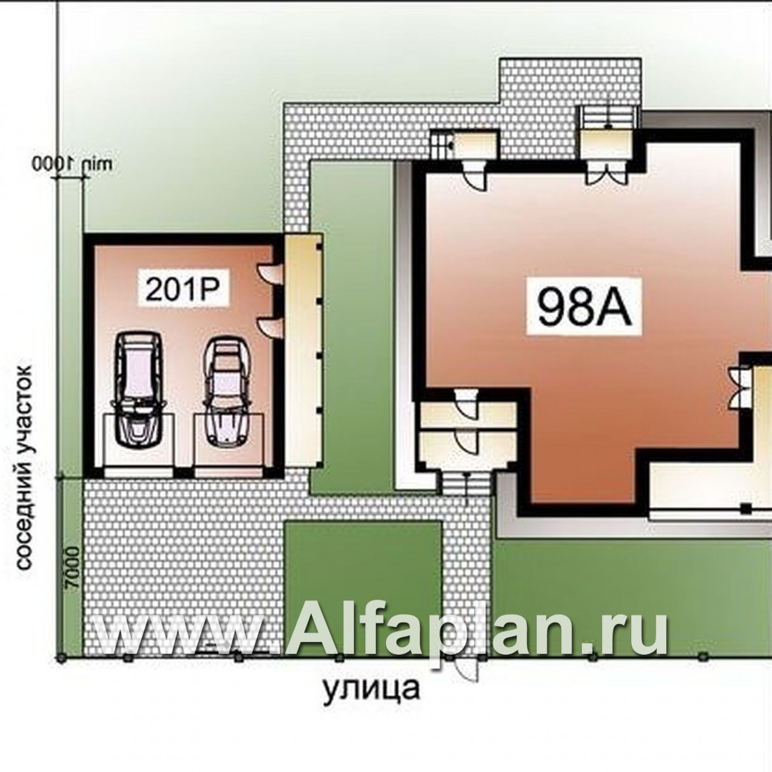 «Голицын»_ДУО - проект двухэтажного дома в стиле модерн + проект гаража на 2 авто - дизайн дома №1