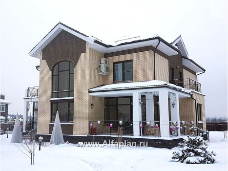 «Голицын»- проект двухэтажного дома, с двусветной гостиной и с террасой, в стиле модерн - превью дополнительного изображения №6