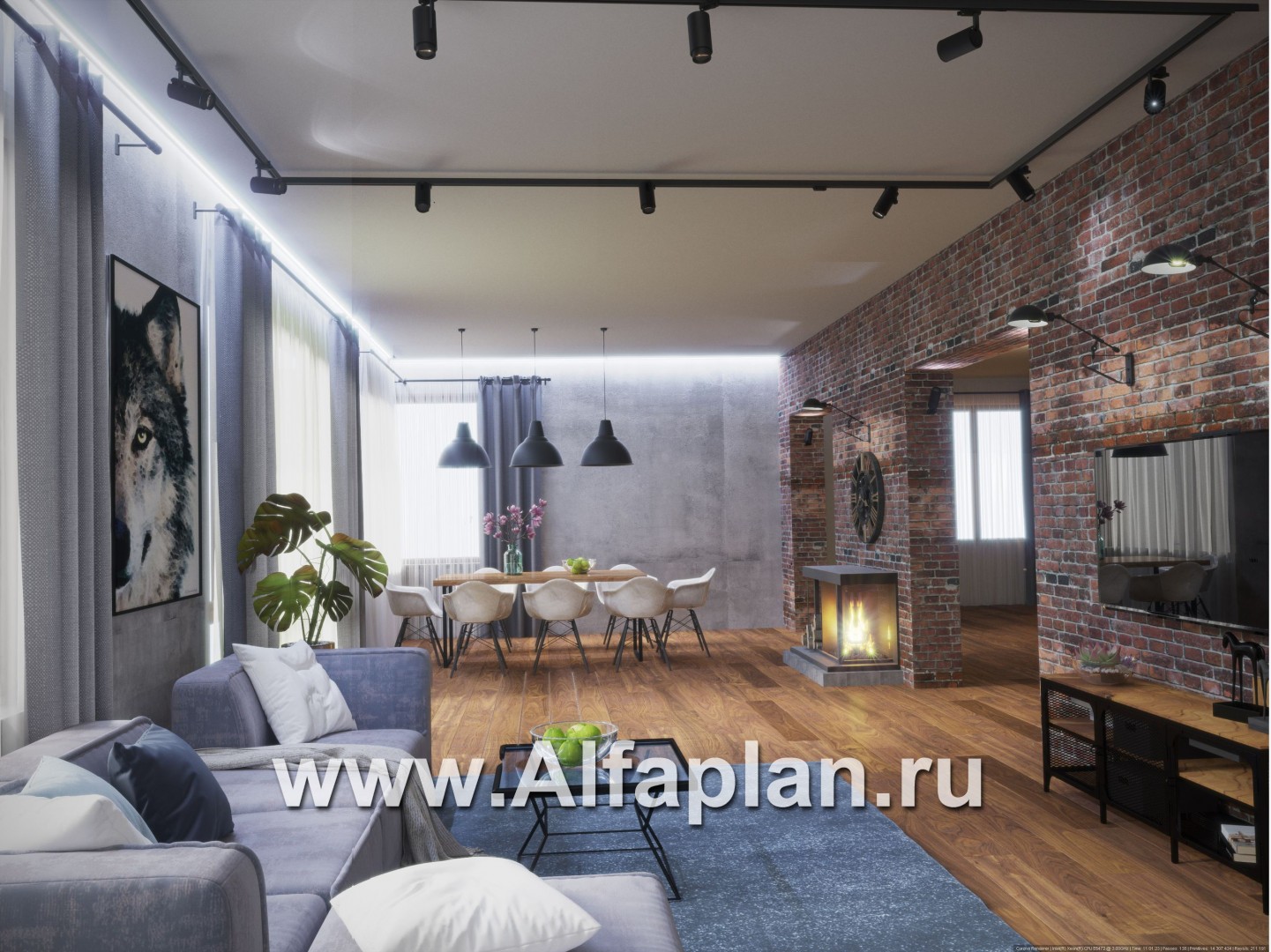 Проект трехэтажного дома, с гаражом на 2 авто и с сауной в цоколе на уровне земли, в современном стиле - дизайн дома №3