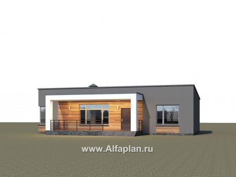 Проекты домов Альфаплан - "Соната" - проект одноэтажного дома с тремя спальнями - превью дополнительного изображения №1