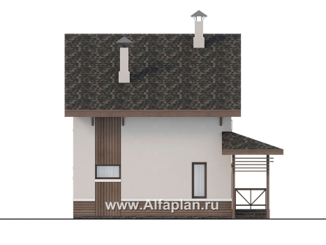 «Бессер» - проект каркасного дома с мансардой, в скандинавском стиле - превью фасада дома