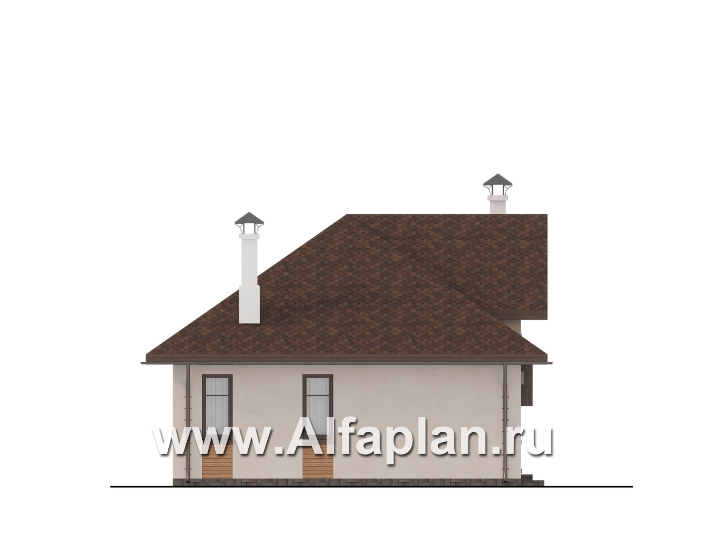 «Тигода» - проект простого дома с мансардой, в скандинавском стиле - фасад дома