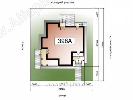 «Голицын» - проект двухэтажного дома, планировка с двусветной гостиной, угловая терраса с панорамным остеклением - превью дополнительного изображения №1