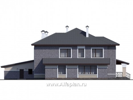 «Арно» - проект двухэтажного дома,  с двусветной гостиной,с бассейном и с террасой, с гаражом на 2 авто - превью фасада дома