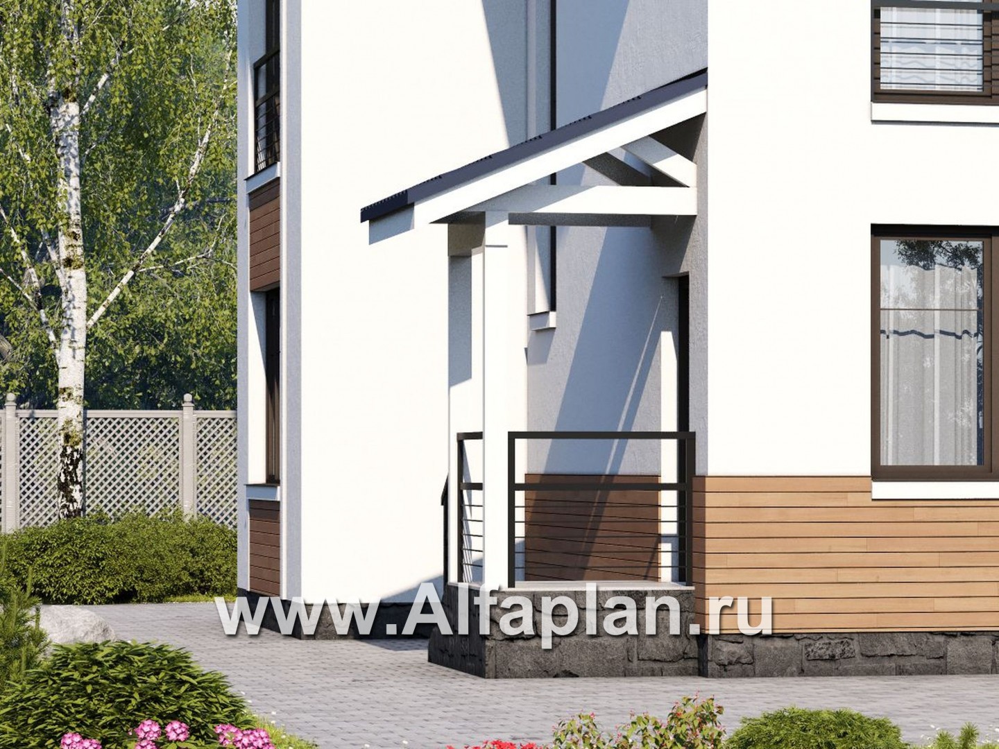 Проекты домов Альфаплан - Крыльцо для выхода из котельной - основное изображение