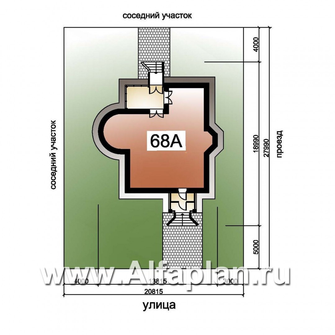 «Солярис» - проект дома с мансардой из газобетона, с террасой,  с двусветной гостиной - дизайн дома №8