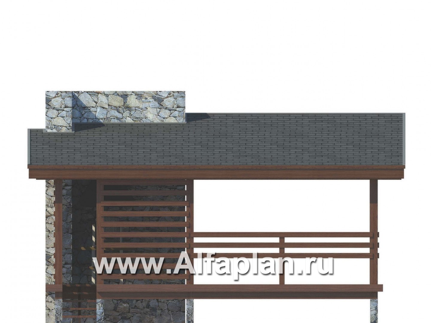 Проекты домов Альфаплан - Беседка - барбекю - изображение фасада №1