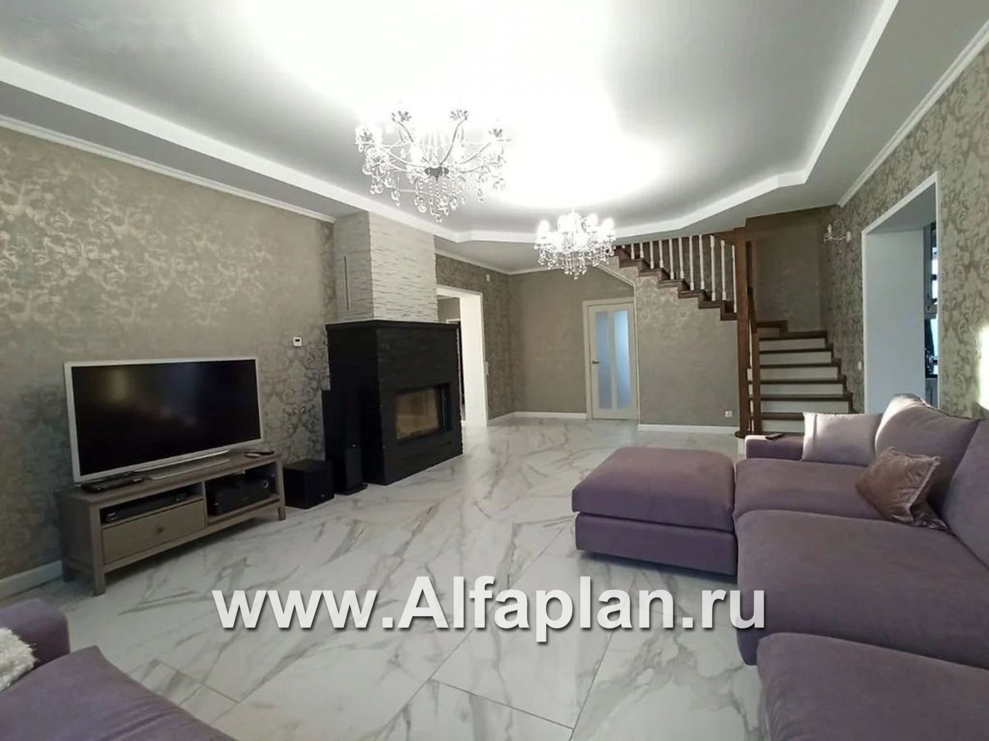 «Клио» -  проект дома с мансардой, с эркером и с террасой - дизайн дома №7